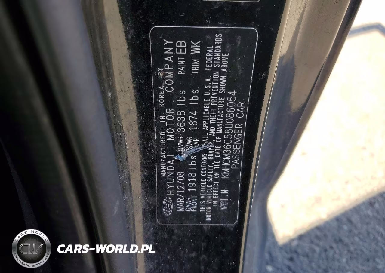 2008 Hyundai Accent Gs VIN:KMHCM36C58U086054 - 13