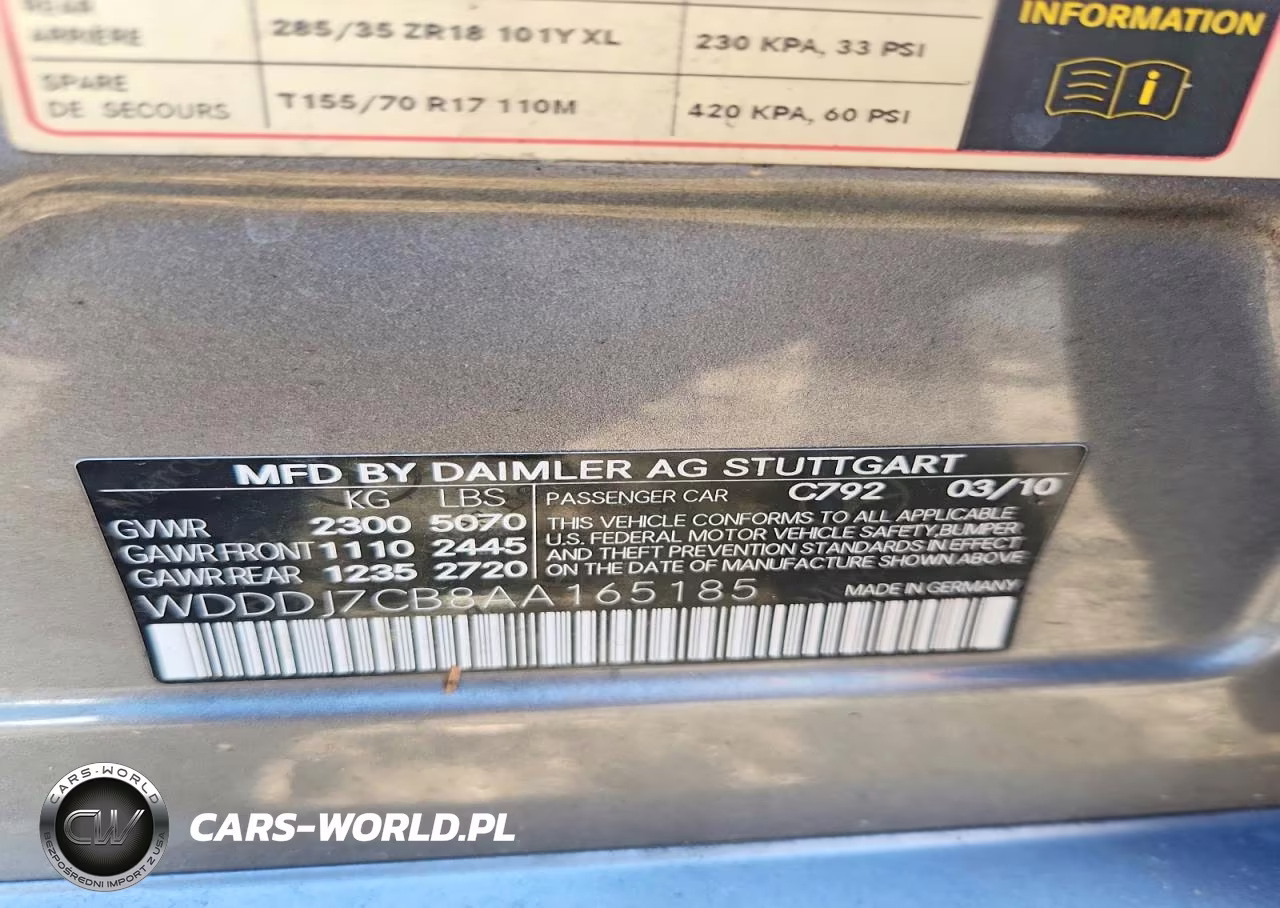 2010 Mercedes-Benz Cls 550 VIN:WDDDJ7CB8AA165185 - 12