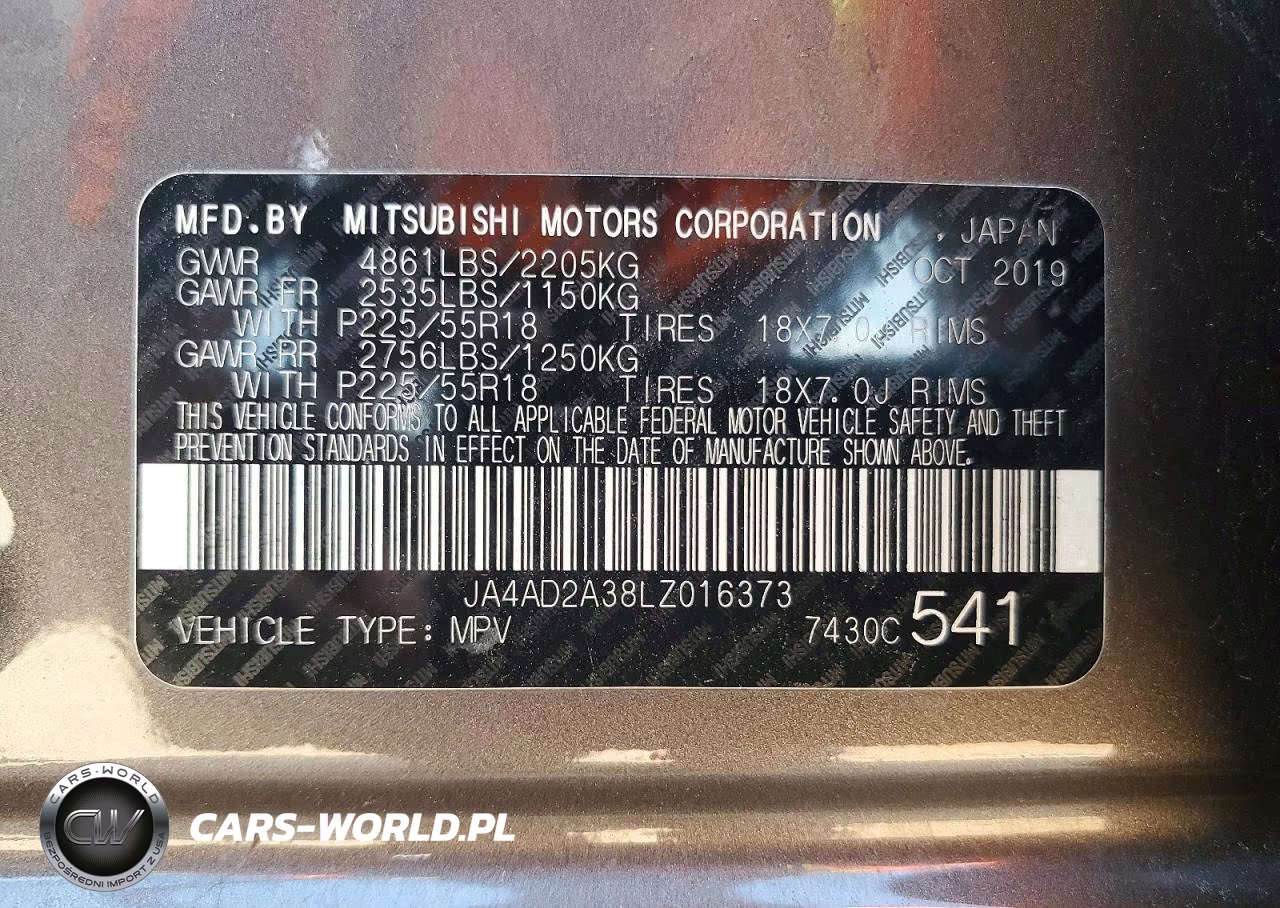 2020 Mitsubishi Outlander Es VIN:JA4AD2A38LZ016373 - 14