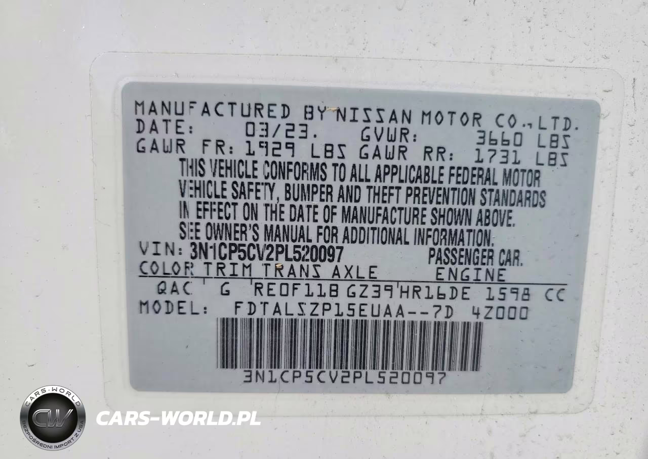 2023 Nissan Kicks Sv VIN:3N1CP5CV2PL520097 - 14