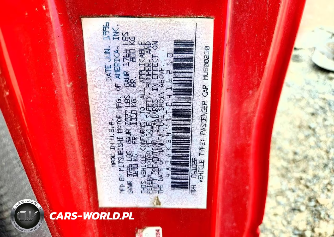 1996 Mitsubishi Eclipse Rs VIN:4A3AK34Y1TE416210 - 13