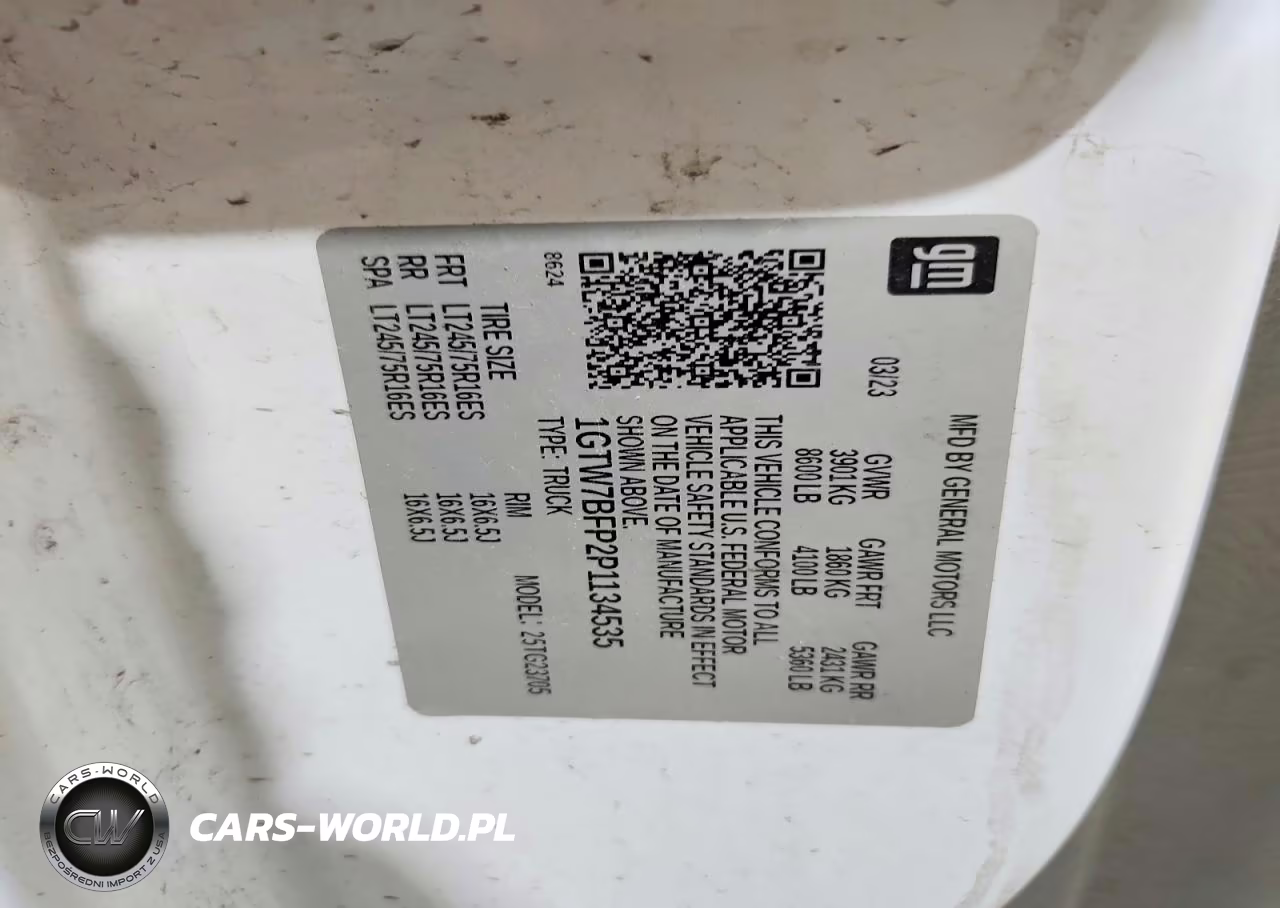 2023 GMC Savana G2500 VIN:1GTW7BFP2P1134535 - 12