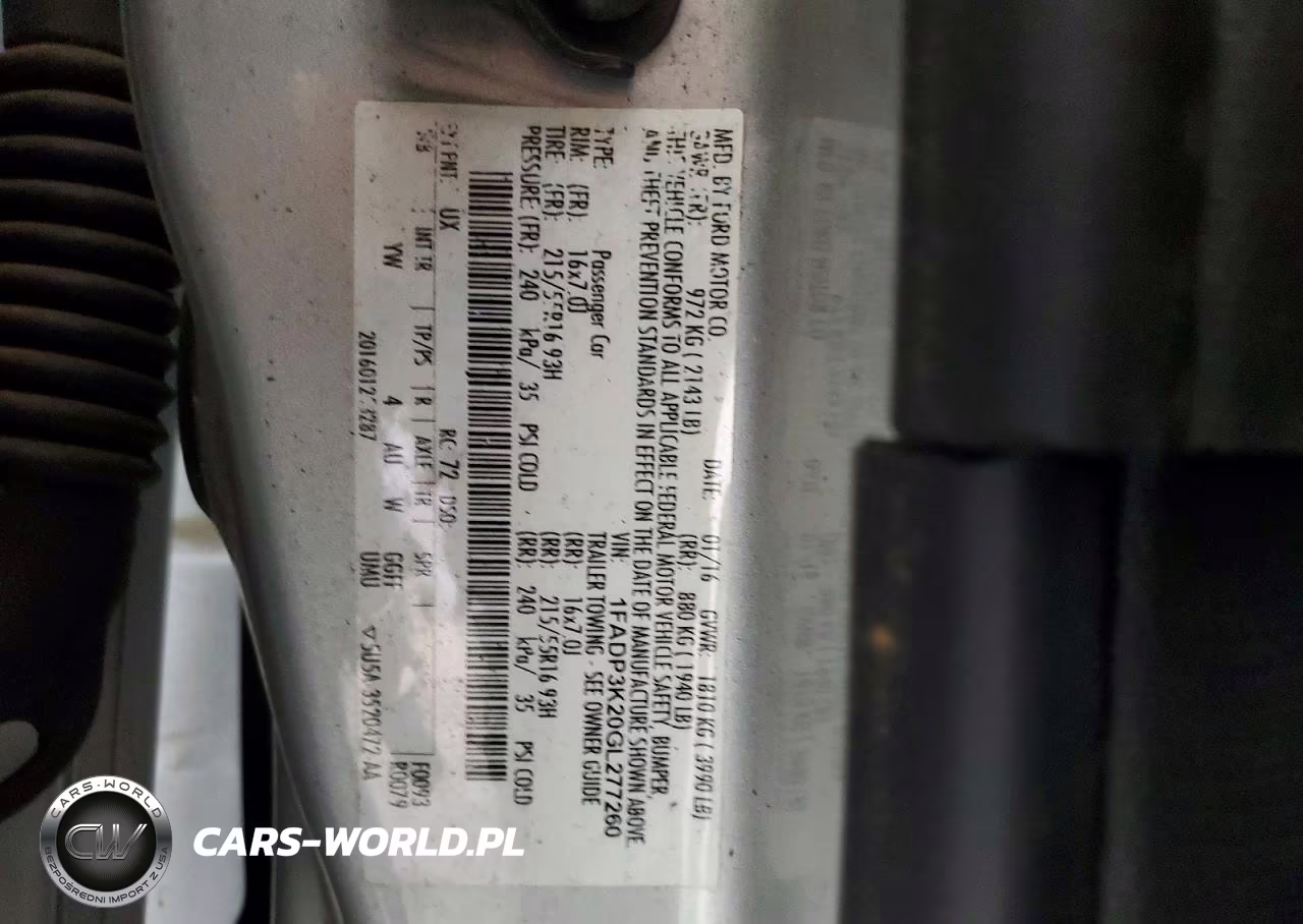 2016 Ford Focus Se VIN:1FADP3K20GL277260 - 12