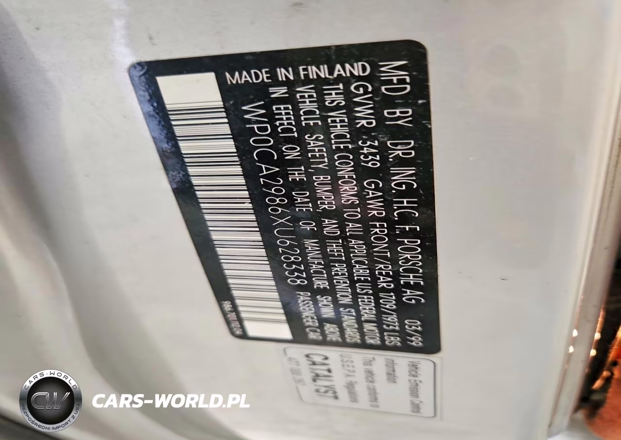 1999 Porsche Boxster VIN:WP0CA2986XU628338 - 12