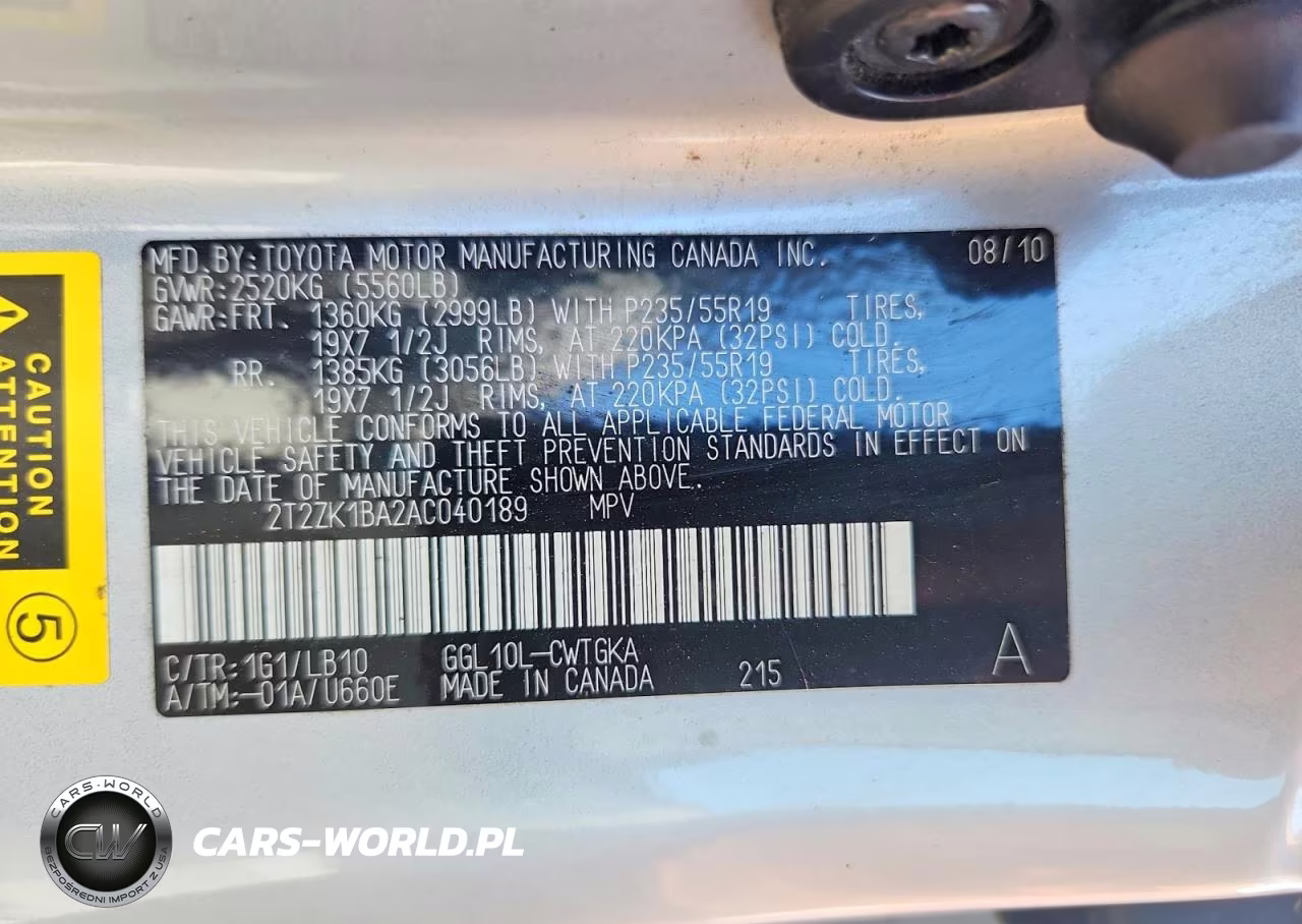 2010 Lexus Rx 350 VIN:2T2ZK1BA2AC040189 - 13