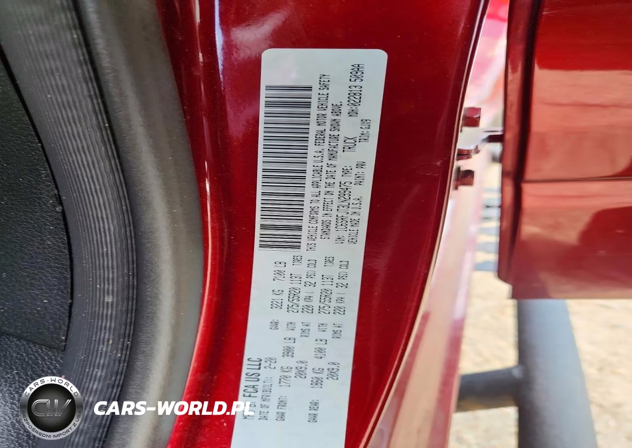 2020 Ram 1500 Laramie VIN:1C6SRFJT3LN299475 - 13