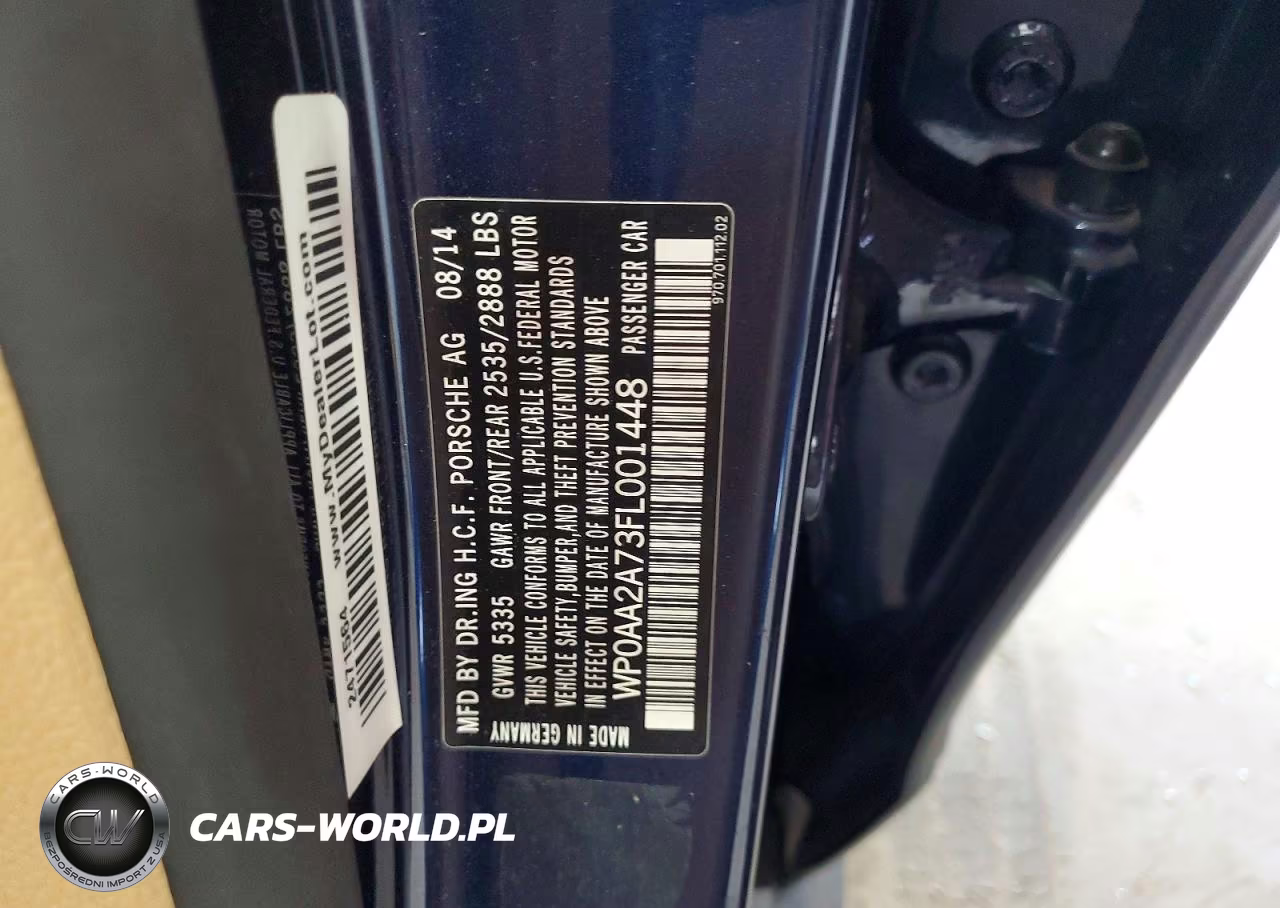 2015 Porsche Panamera 2 VIN:WP0AA2A73FL001448 - 12