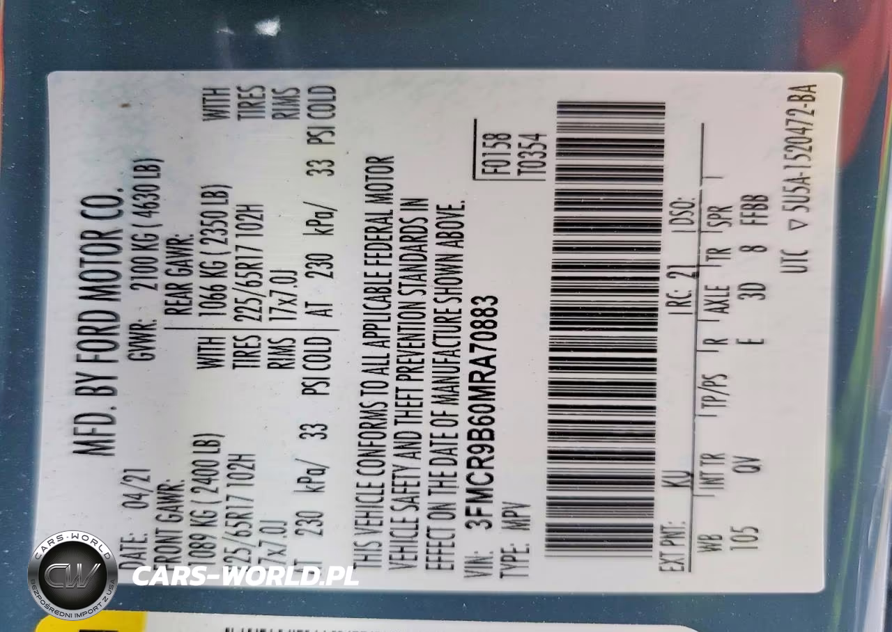 2021 Ford Bronco Sport Big Bend VIN:3FMCR9B60MRA70883 - 13