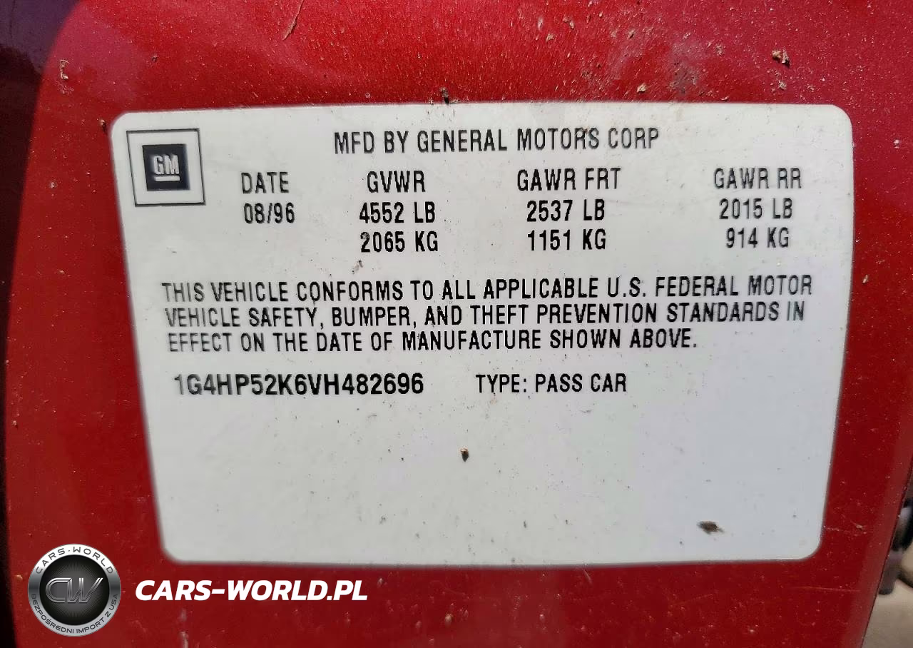 1997 Buick Lesabre Custom VIN:1G4HP52K6VH482696 - 12