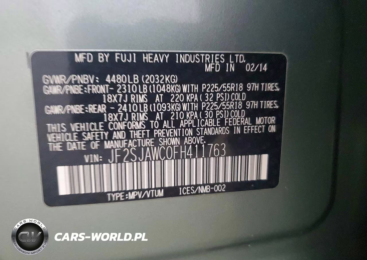 2015 Subaru Forester 2.5I Touring VIN:JF2SJAWC0FH411763 - 13