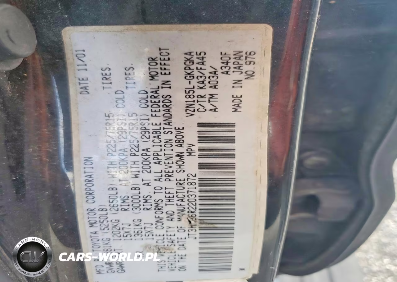 2002 Toyota 4Runner Sr5 VIN:JT3HN86R220371872 - 13