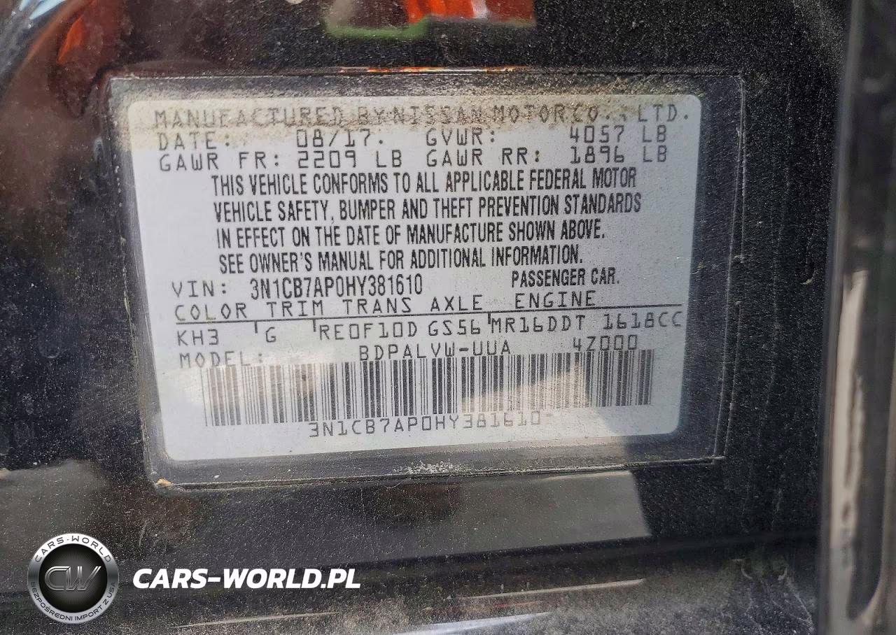 2017 Nissan Sentra Nismo VIN:3N1CB7AP0HY381610 - 12