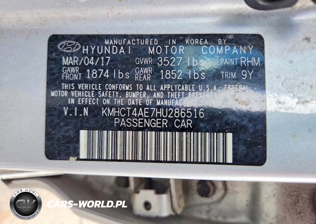 2017 Hyundai Accent Se VIN:KMHCT4AE7HU286516 - 12