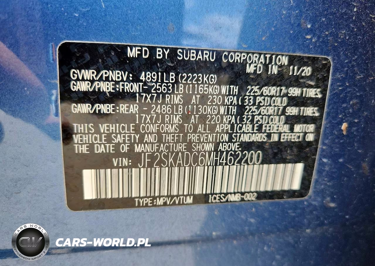 2021 Subaru Forester VIN:JF2SKADC6MH462200 - 13