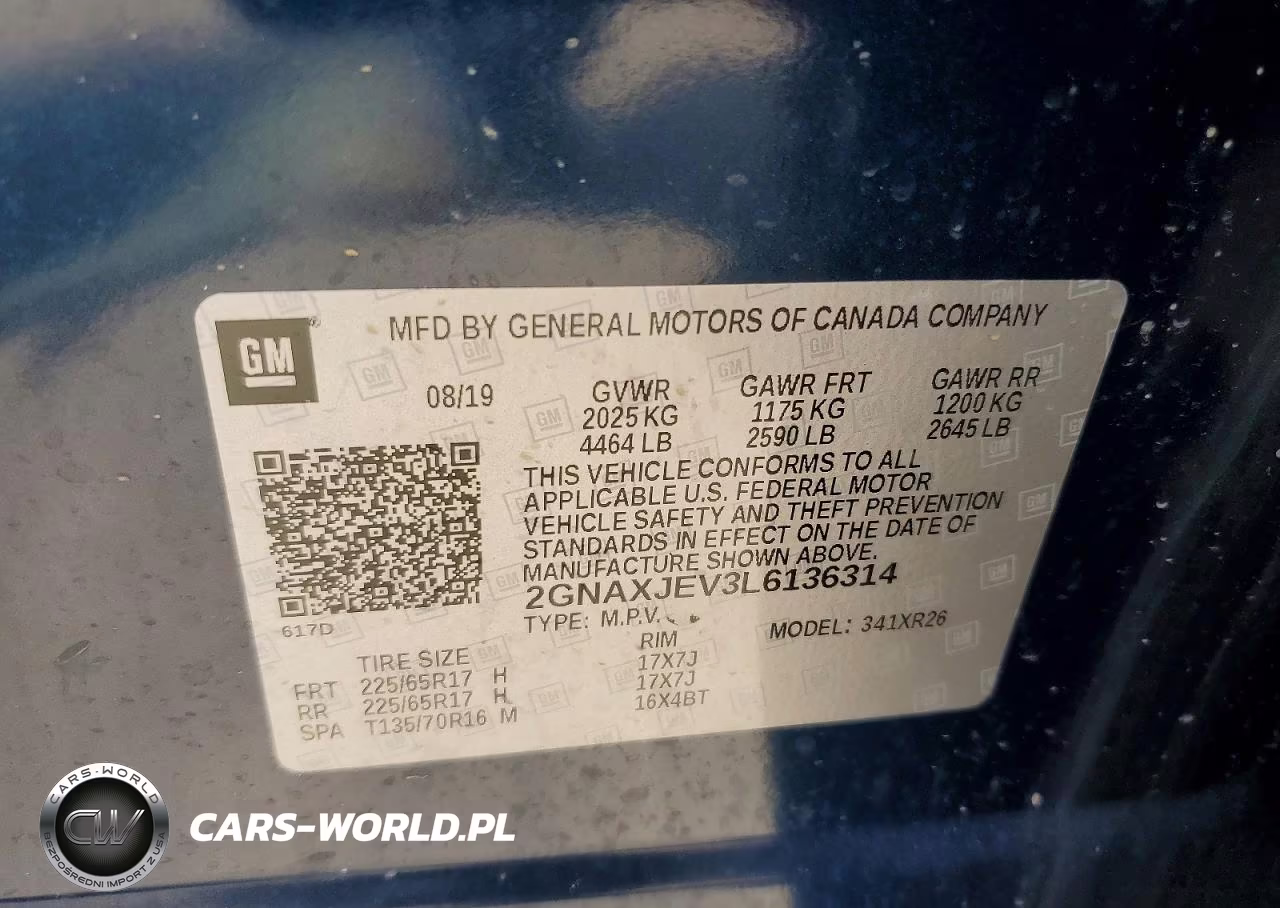 2020 Chevrolet Equinox Lt VIN:2GNAXJEV3L6136314 - 13