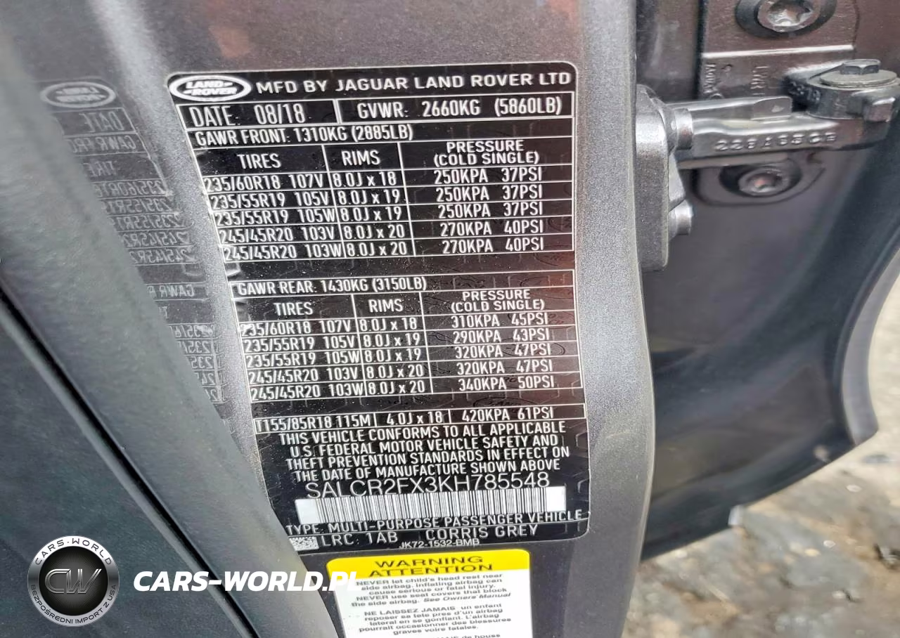 2019 Land Rover Discovery Sport VIN:SALCR2FX3KH785548 - 12