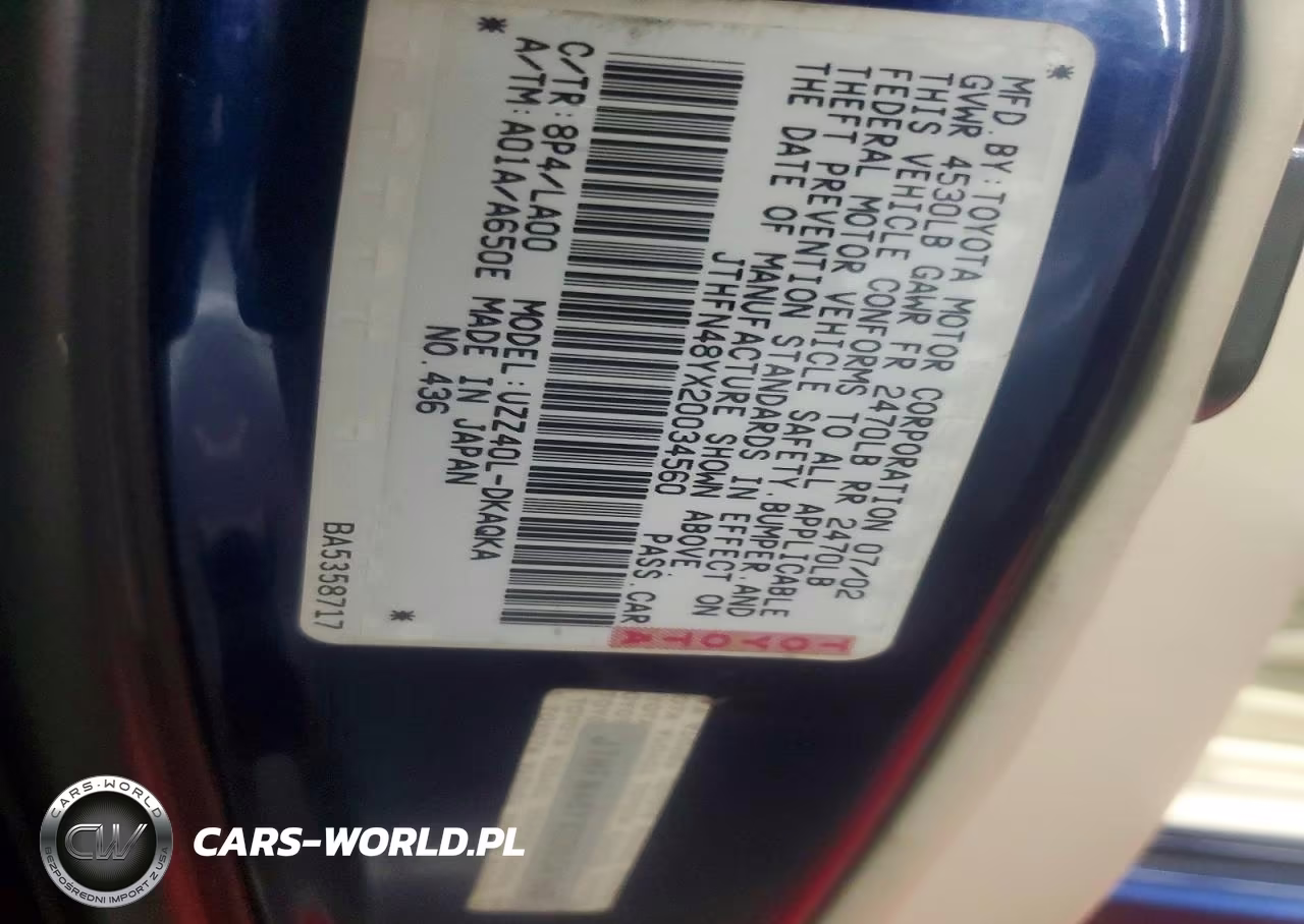 2002 Lexus Sc 430 VIN:JTHFN48YX20034560 - 12