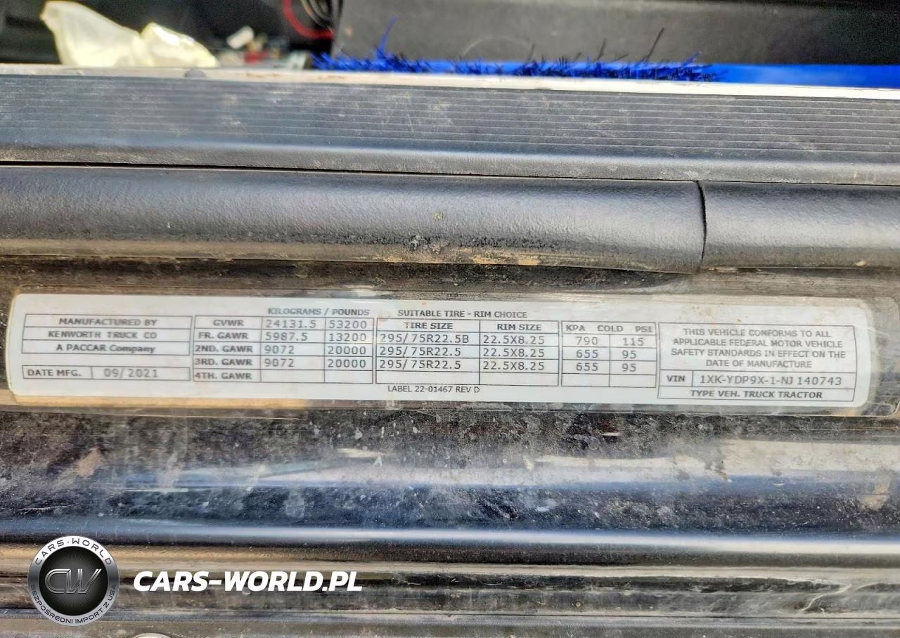 2022 Kw T680 VIN:1XKYDP9X1NJ140743 - 12