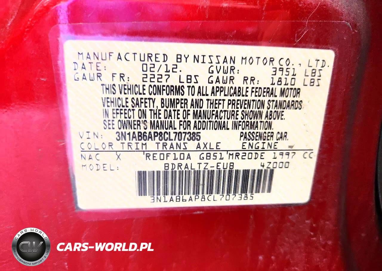 2012 Nissan Sentra VIN:3N1AB6AP8CL707385 - 12