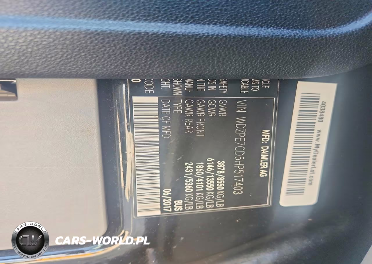 2017 Mercedes-Benz Sprinter 2500 VIN:WDZPE7CD5HP517403 - 12