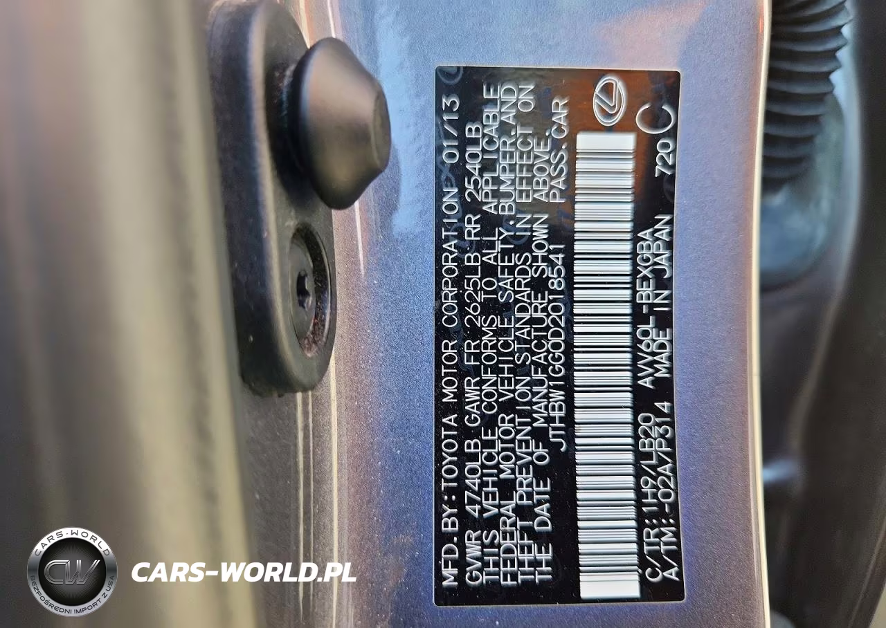 2013 Lexus Es 300H VIN:JTHBW1GG0D2018541 - 12