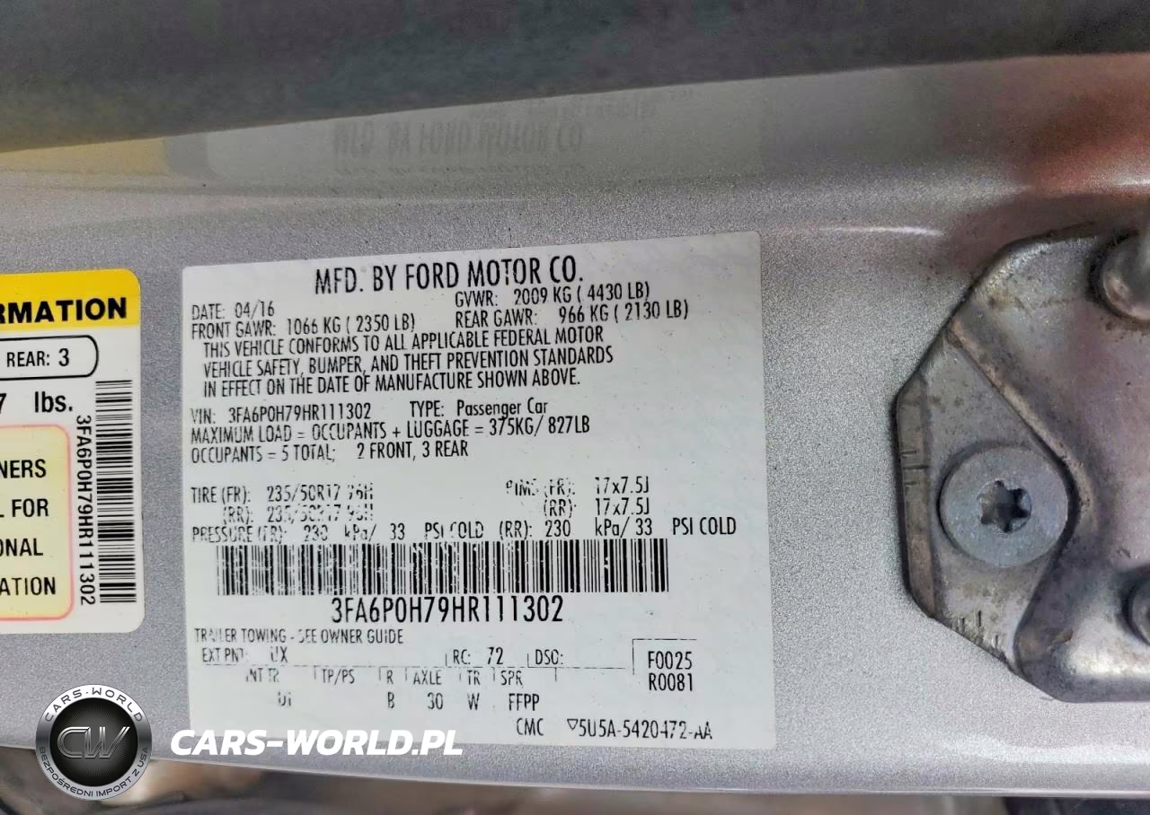 2017 Ford Fusion Se VIN:3FA6P0H79HR111302 - 12