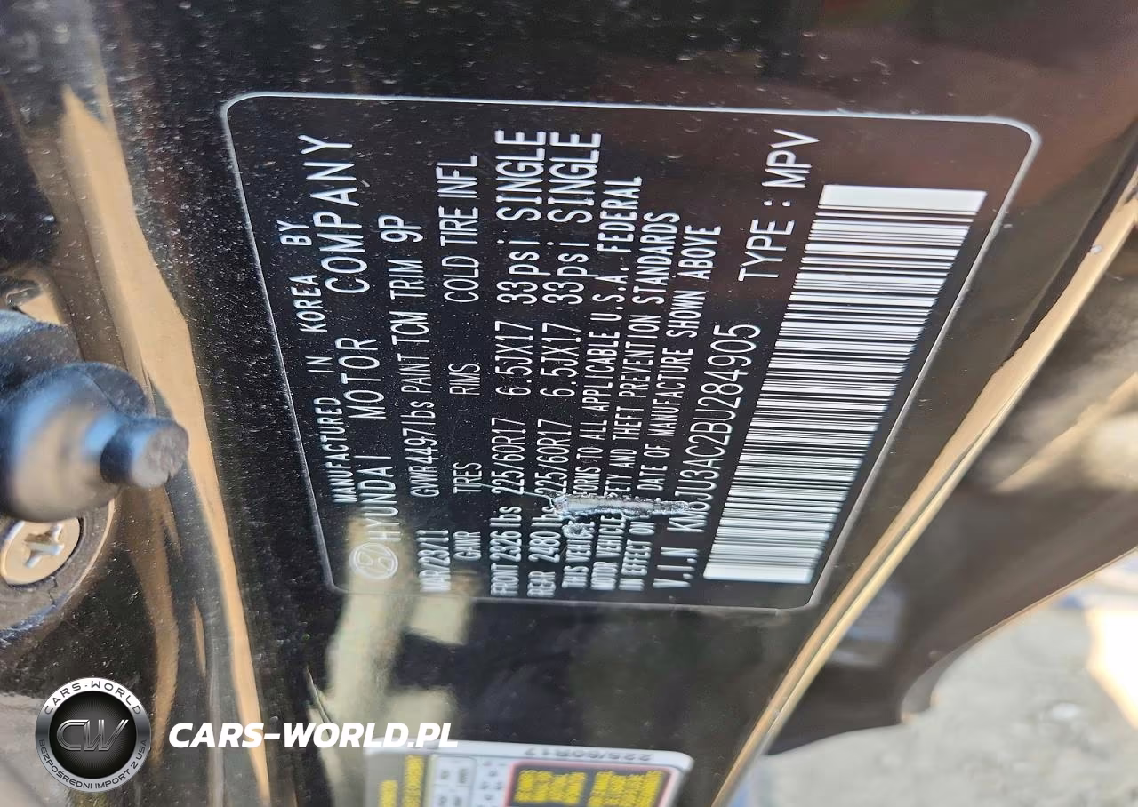 2011 Hyundai Tucson Gls VIN:KM8JU3AC2BU284905 - 12
