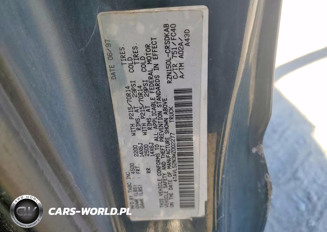 1998 Toyota Tacoma Xtracab VIN:4TAVL52N3WZ002277 - 12
