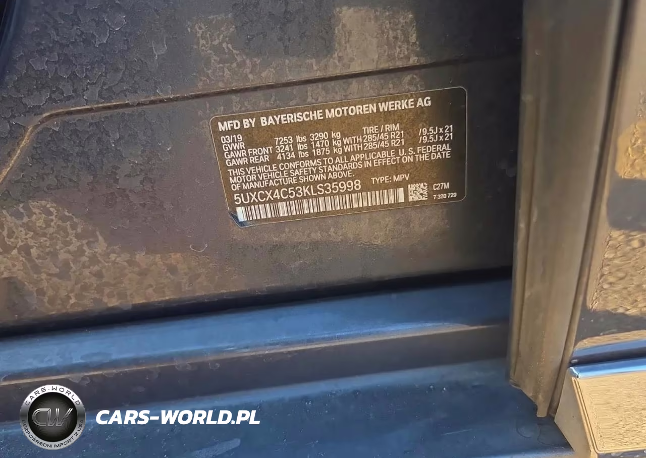 2019 BMW X7 xDrive50I VIN:5UXCX4C53KLS35998 - 10