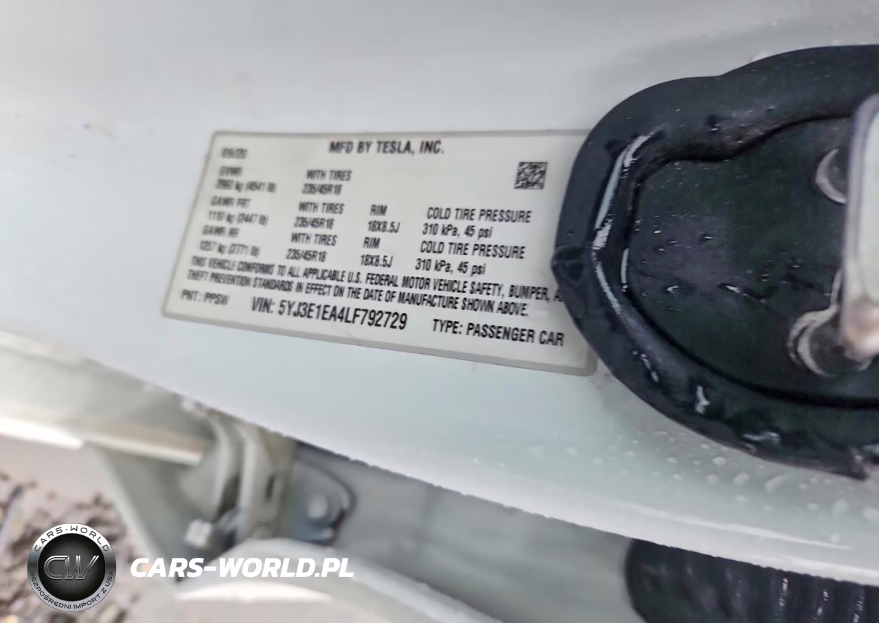 2020 Tesla Model 3 VIN:5YJ3E1EA4LF792729 - 12