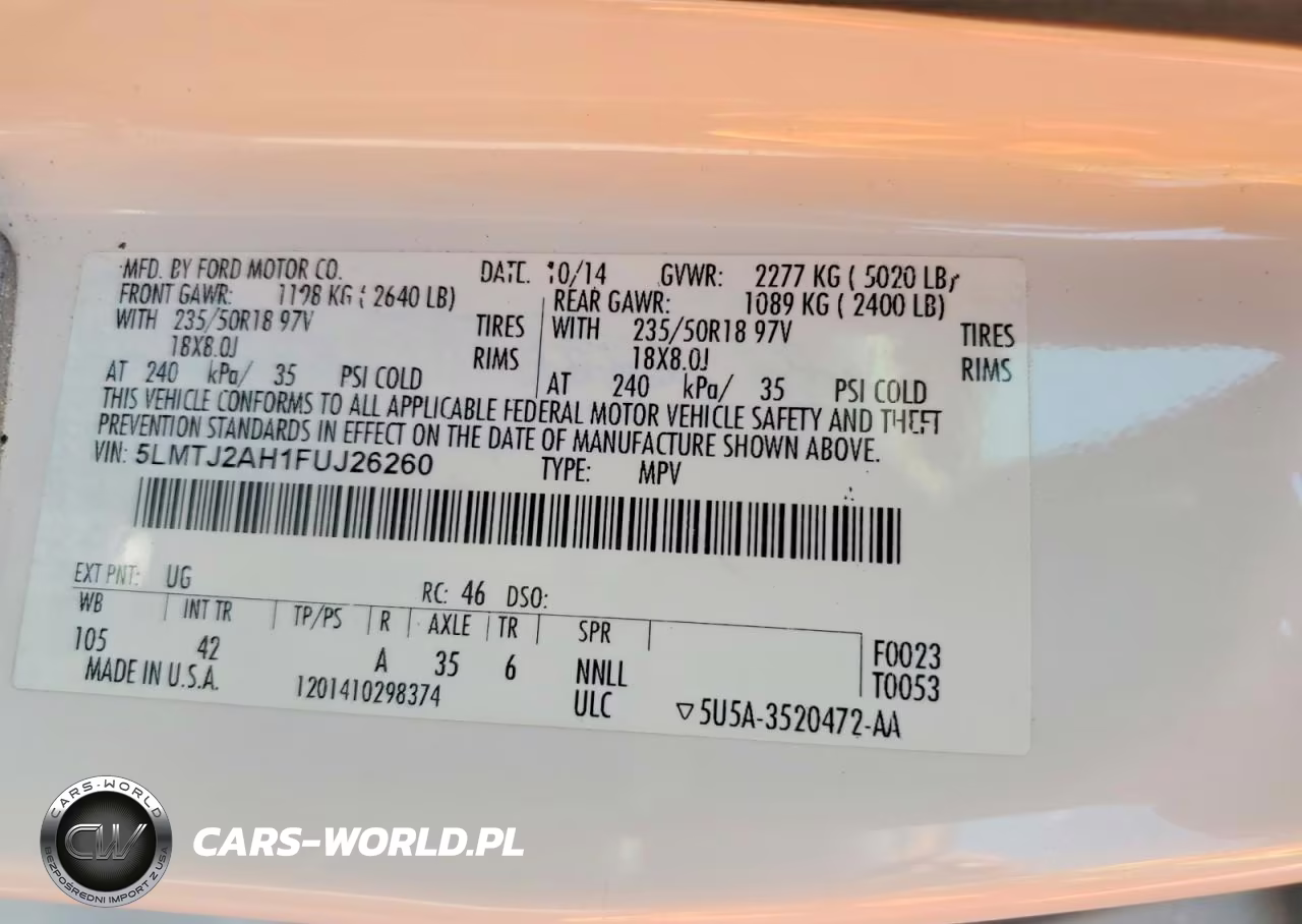 2015 Lincoln Mkc VIN:5LMTJ2AH1FUJ26260 - 13