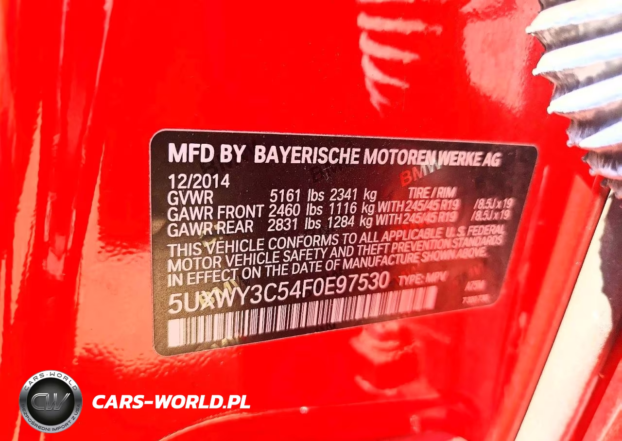 2015 BMW X3 xDrive28D VIN:5UXWY3C54F0E97530 - 13
