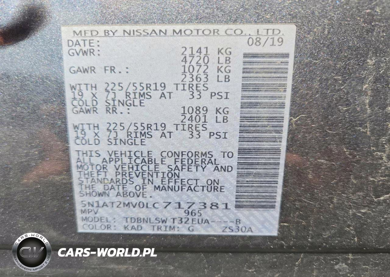 2020 Nissan Rogue Sl VIN:5N1AT2MV0LC717381 - 13