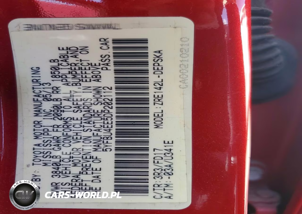 2013 Toyota Corolla S VIN:5YFBU4EE5DP202112 - 13