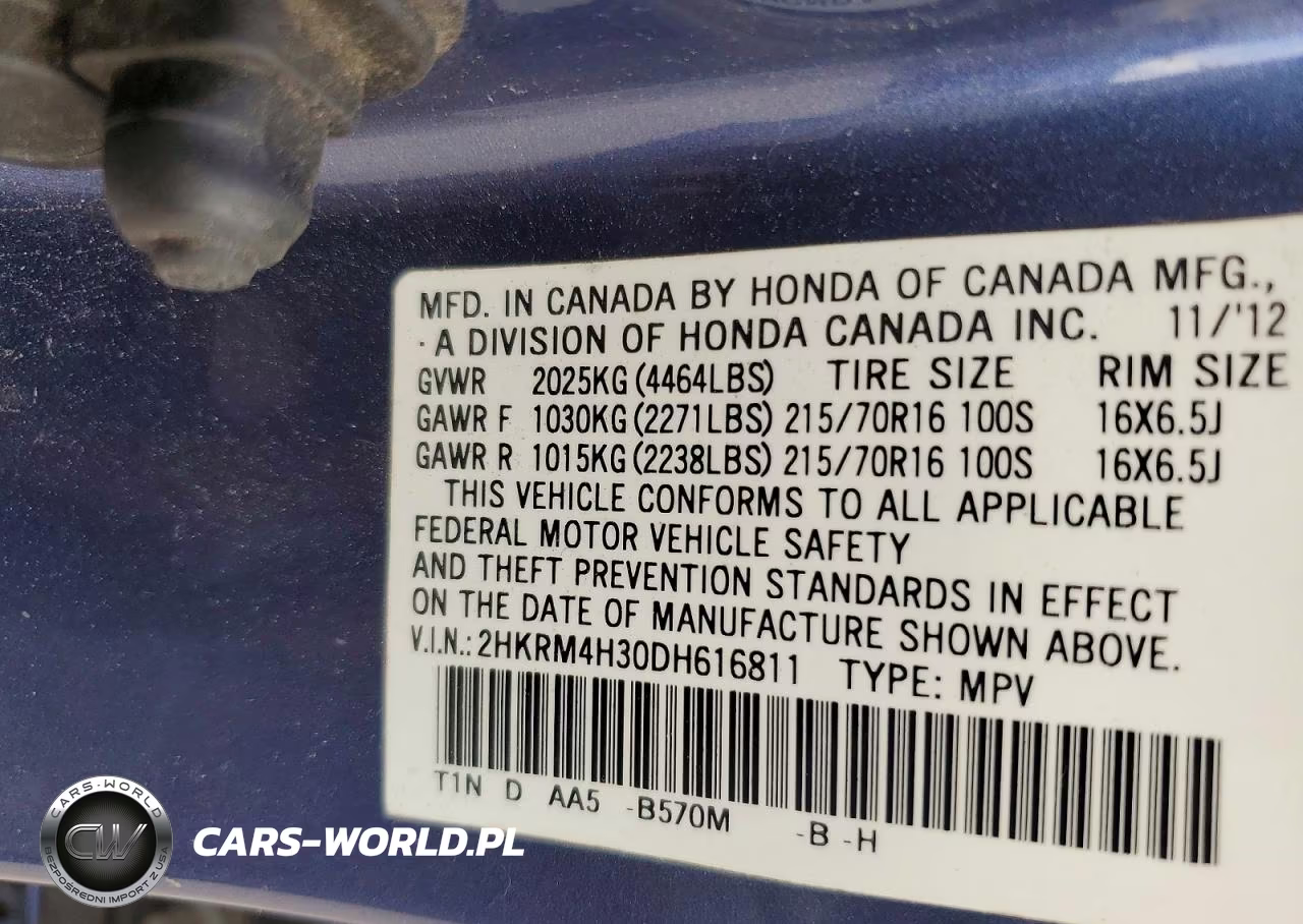 2013 Honda Cr-V Lx VIN:2HKRM4H30DH616811 - 13