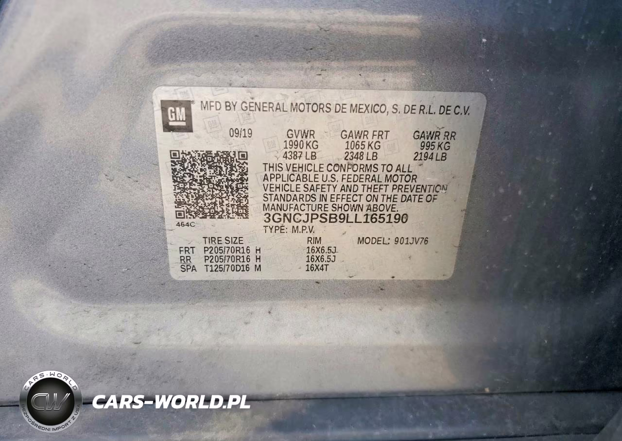 2020 Chevrolet Trax 1Lt VIN:3GNCJPSB9LL165190 - 13