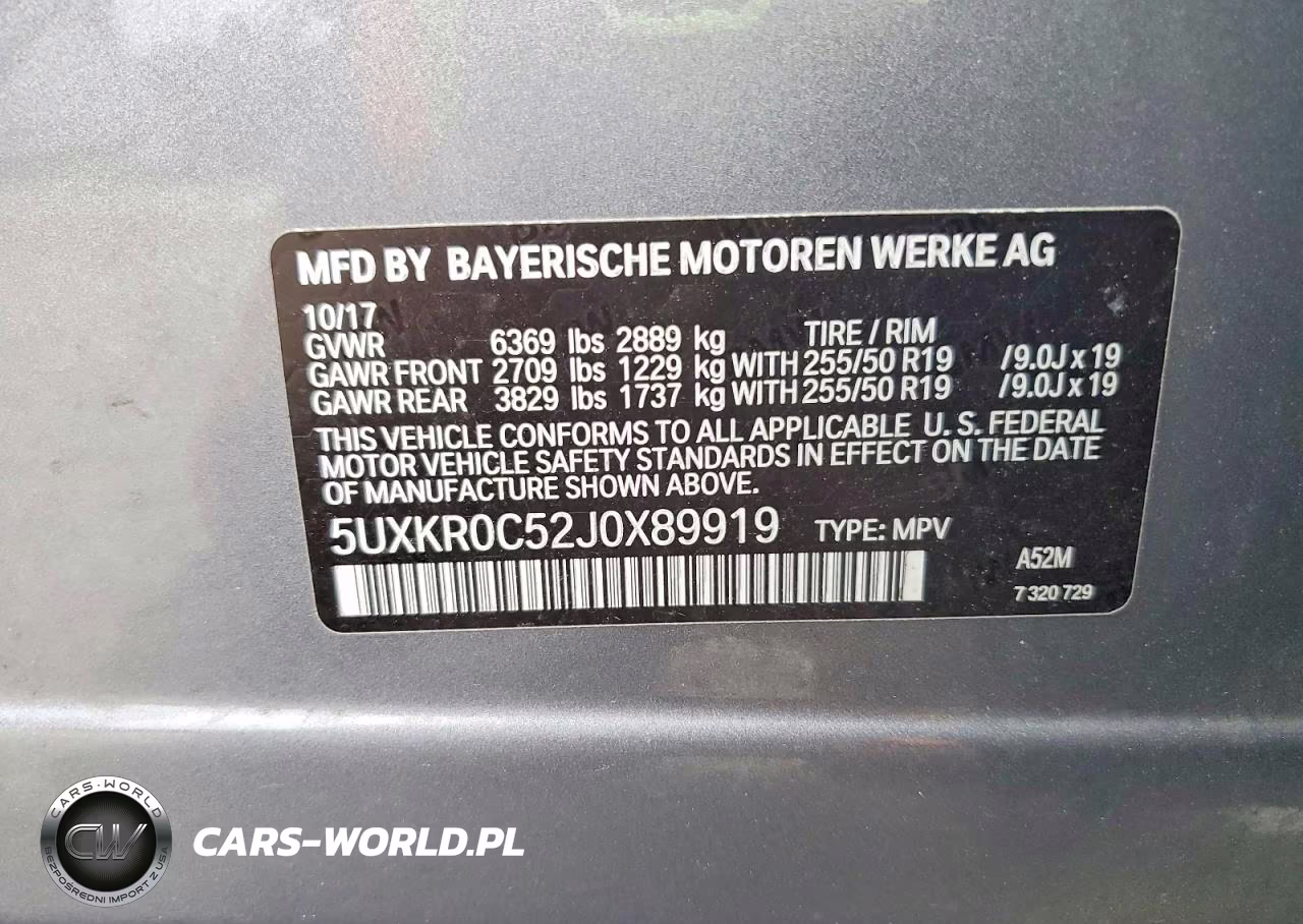 2018 BMW X5 xDrive35I VIN:5UXKR0C52J0X89919 - 13