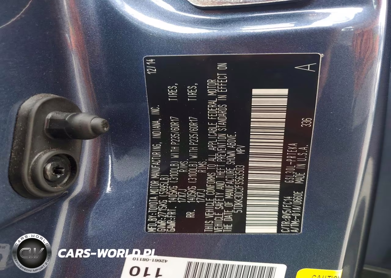 2015 Toyota Sienna Le VIN:5TDKK3DC2FS563503 - 13