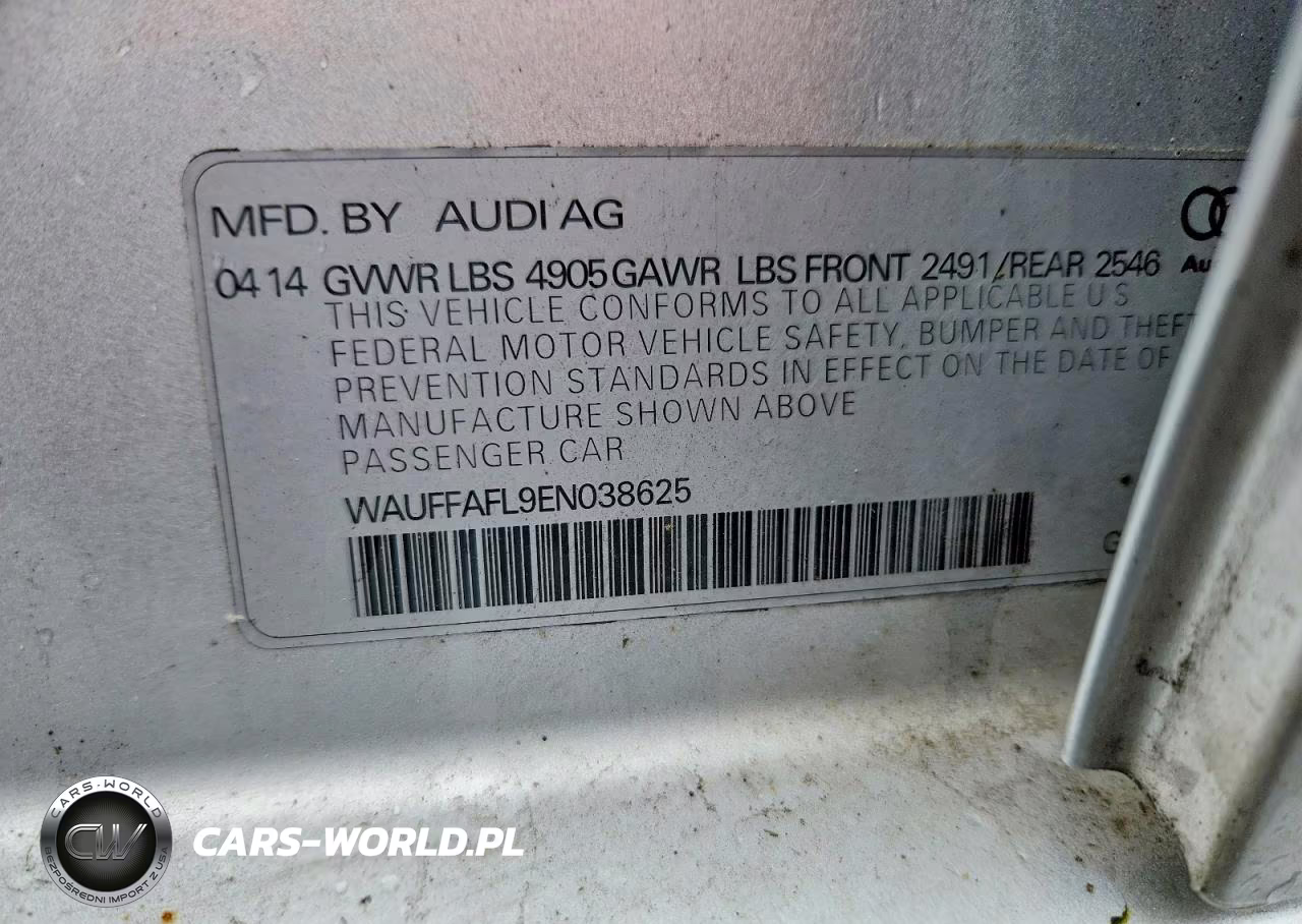 2014 Audi A4 Premium Plus VIN:WAUFFAFL9EN038625 - 13