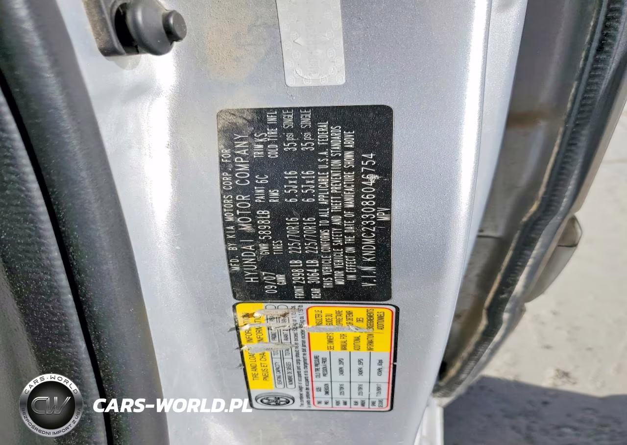 2008 Hyundai Entourage VIN:KNDMC233086046754 - 12