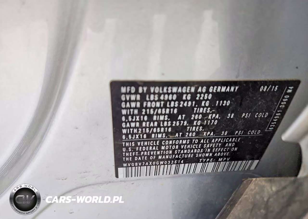 2016 Volkswagen Tiguan S VIN:WVGBV7AX0GW032514 - 13