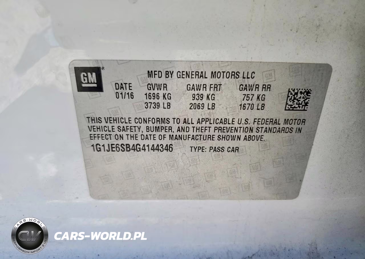 2016 Chevrolet Sonic Ltz VIN:1G1JE6SB4G4144346 - 12