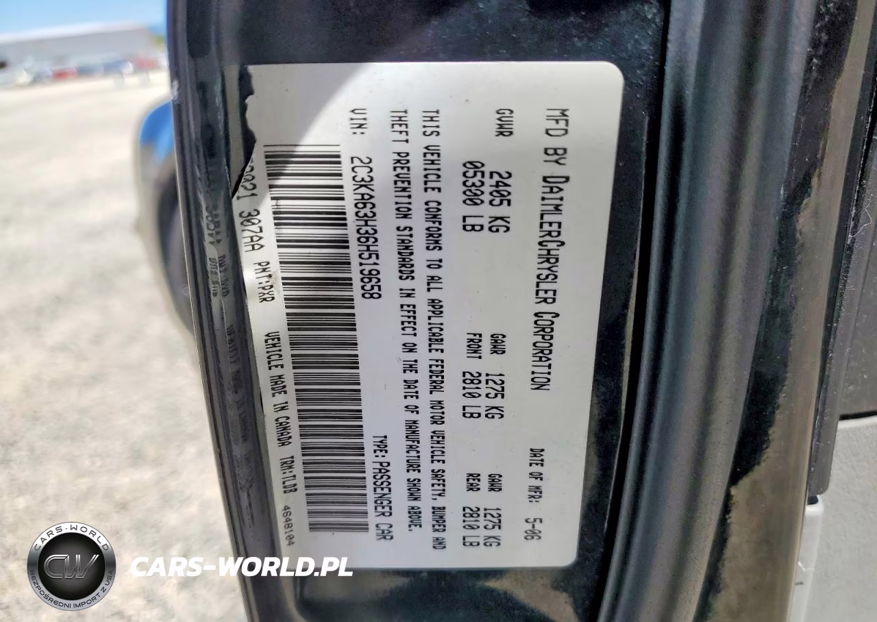 2006 Chrysler 300C VIN:2C3KA63H36H519658 - 12