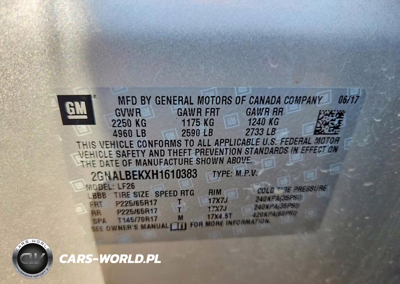 2017 Chevrolet Equinox Ls VIN:2GNALBEKXH1610383 - 13