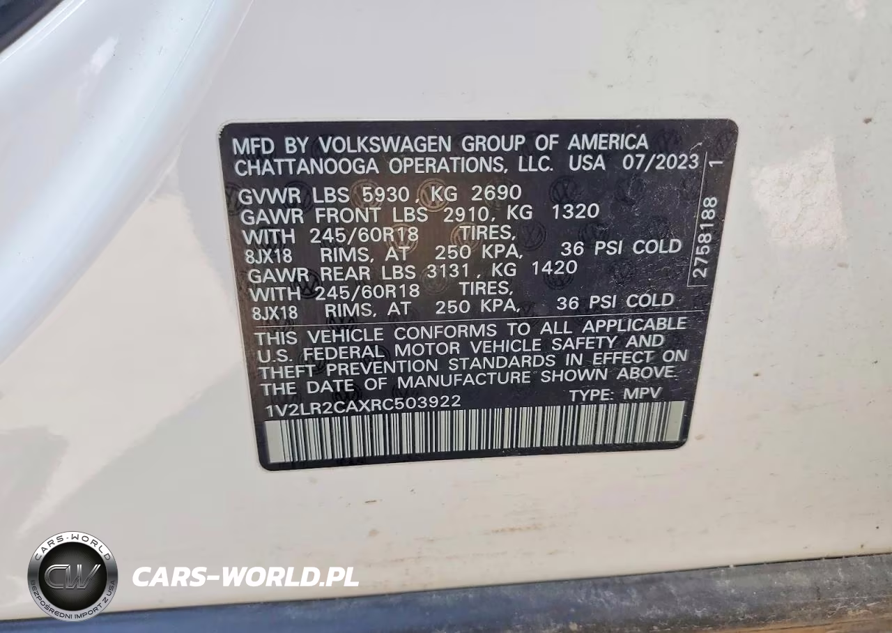 2024 Volkswagen Atlas Launch Model VIN:1V2LR2CAXRC503922 - 14