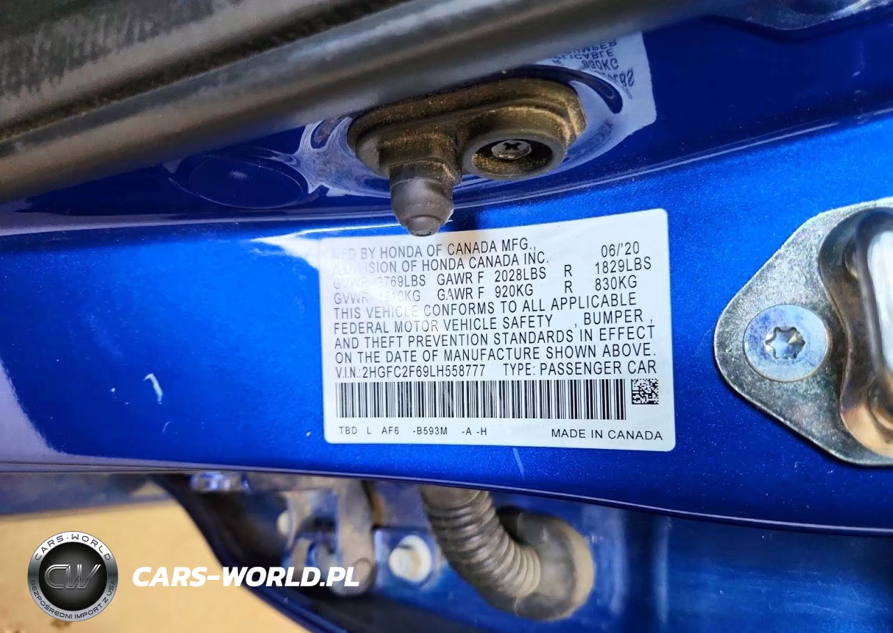 2020 Honda Civic Lx VIN:2HGFC2F69LH558777 - 13