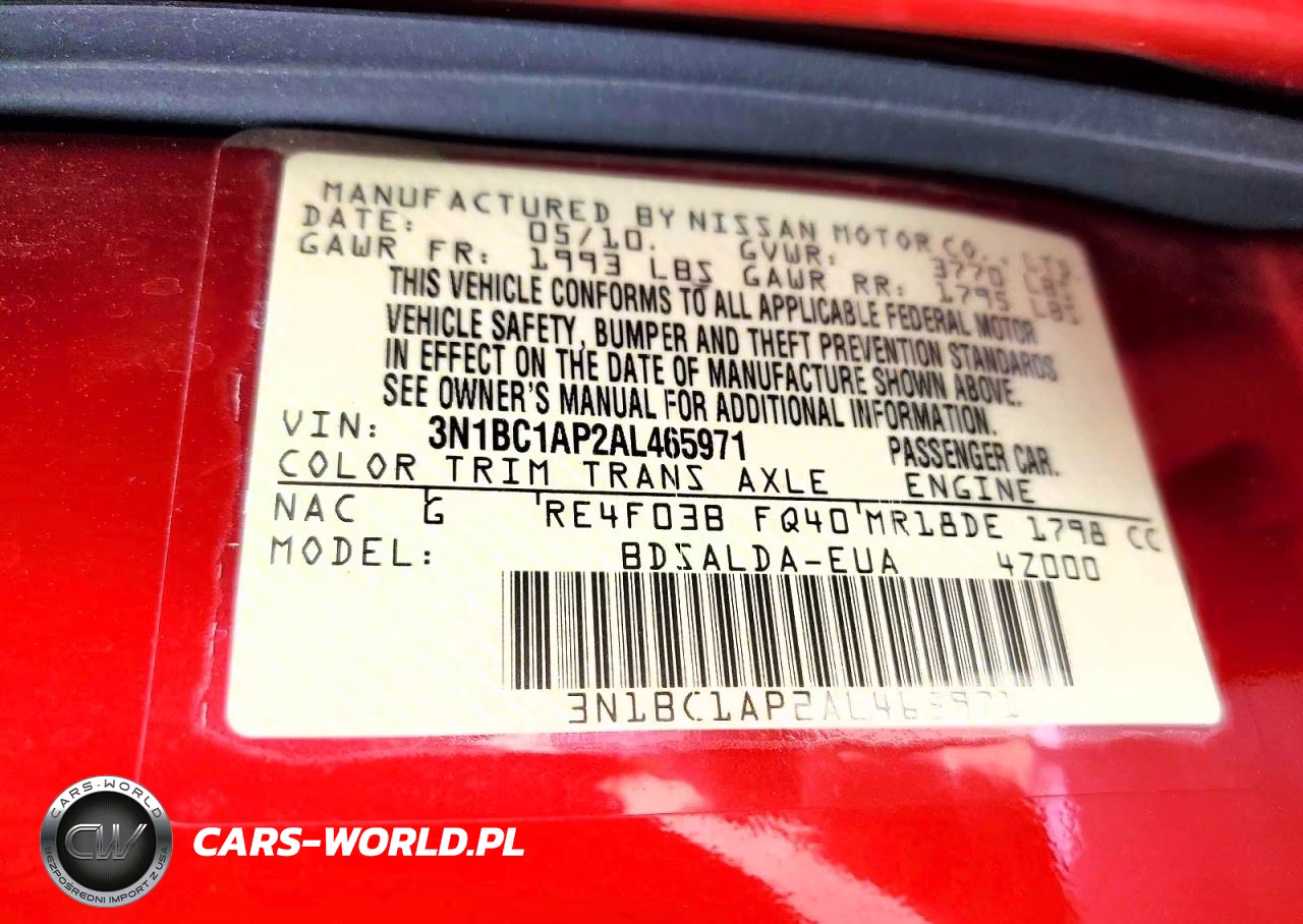 2010 Niss Versa Manual VIN:3N1BC1AP2AL465971 - 12