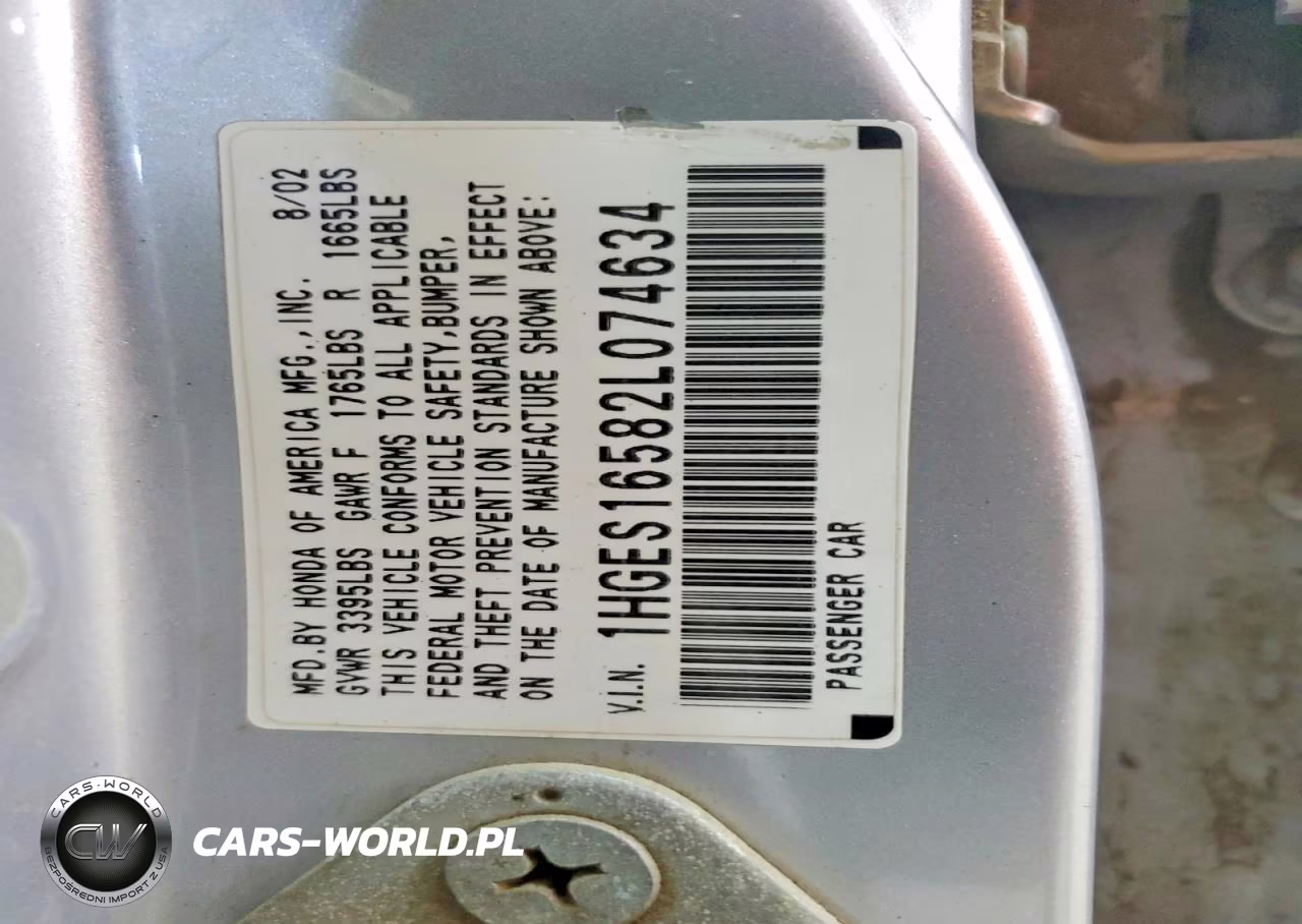 2002 Honda Civic Lx VIN:1HGES16582L074634 - 12