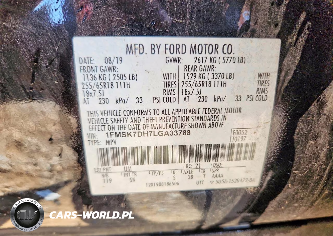 2020 Ford Explorer Xlt VIN:1FMSK7DH7LGA33788 - 14