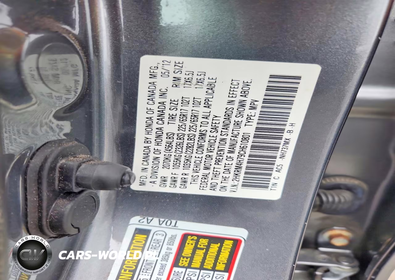 2012 Honda Cr-V Exl VIN:2HKRM4H79CH610801 - 14